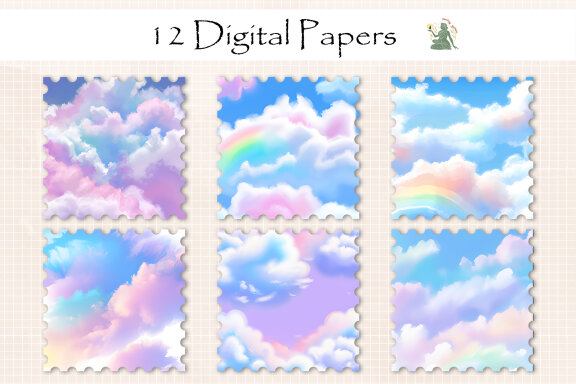 Magical Sky Digital Paper