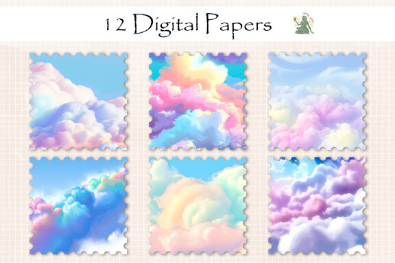 Magical Sky Digital Paper