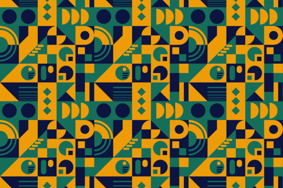 Red Blue Green Abstract geometric pattern