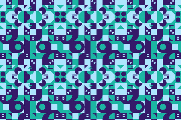 Red Blue Green Abstract geometric pattern