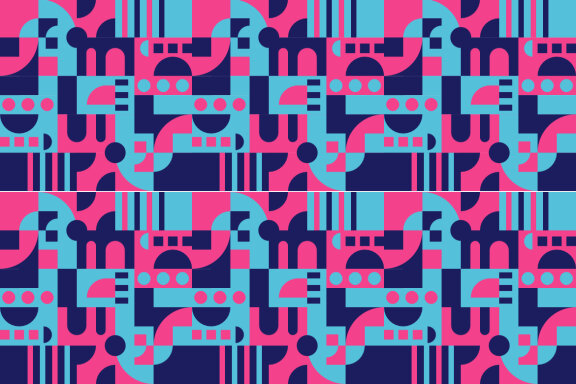 Red Blue Green Abstract geometric pattern
