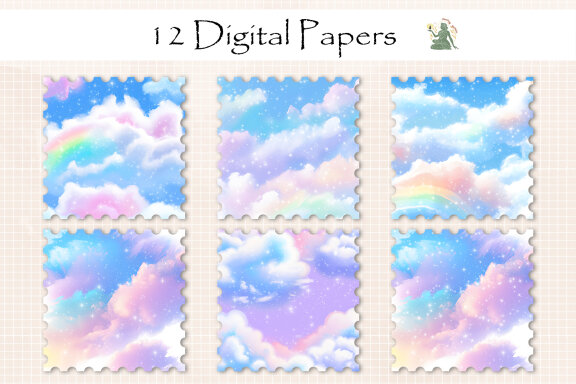 Magical Sky Digital Paper