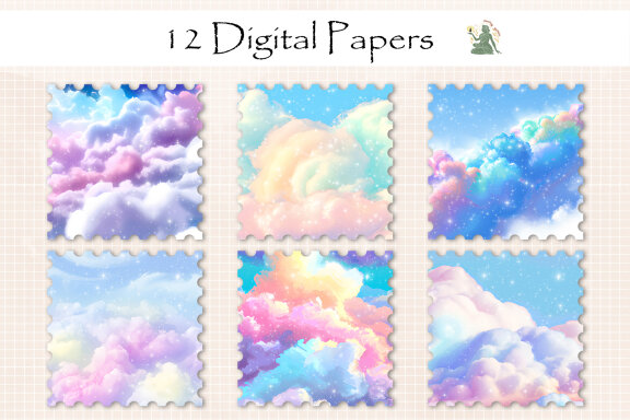 Magical Sky Digital Paper