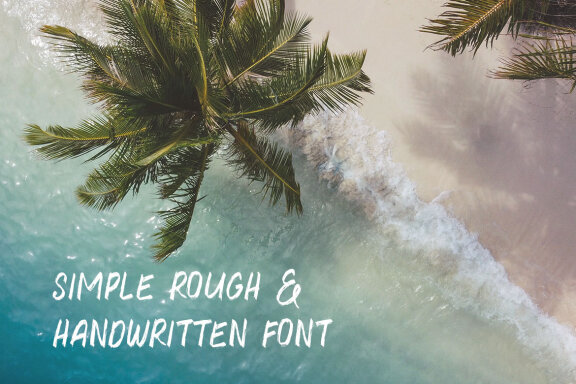 Water Brush Rough Font