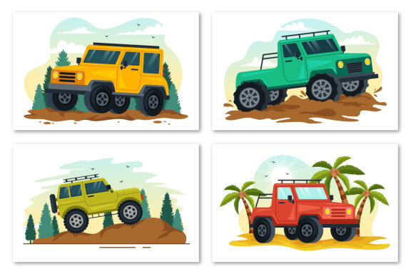 14 Off Road Vehicle Illustration