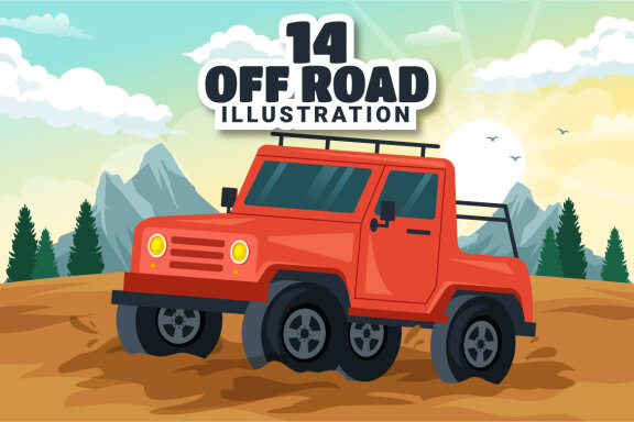 14 Off Road Vehicle Illustration