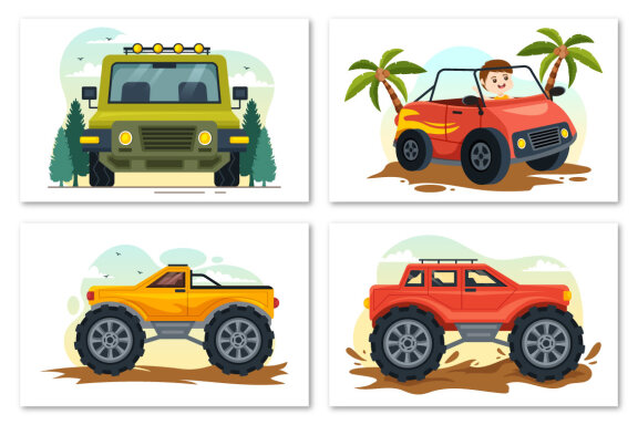 14 Off Road Vehicle Illustration