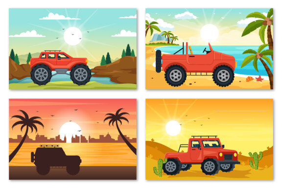 14 Off Road Vehicle Illustration