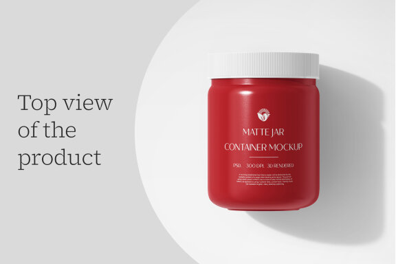 Plastic Jar Mockup Under Daylights