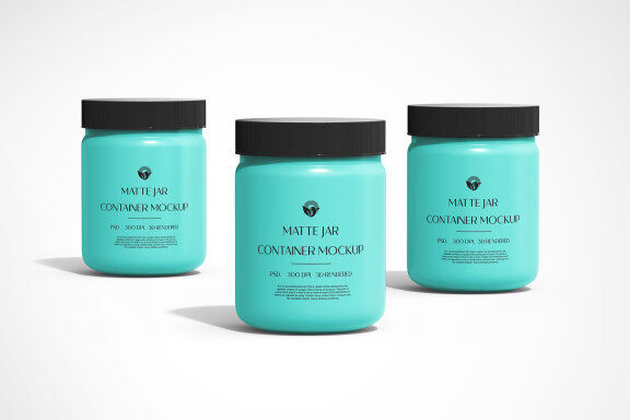 Plastic Jar Mockup Under Daylights