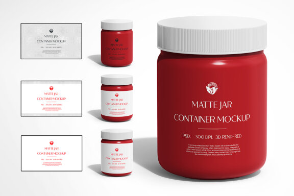 Plastic Jar Mockup Under Daylights