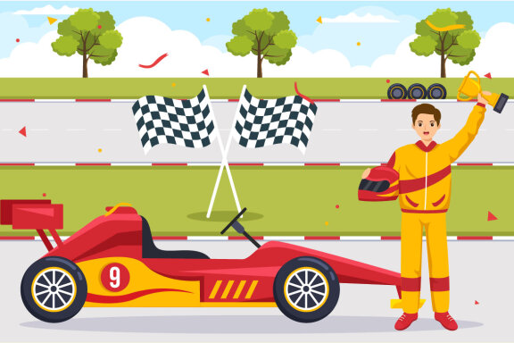 15 Formula Racing Sport Car Illustration