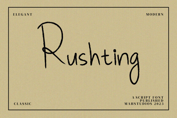 Rushting Script Fonts
