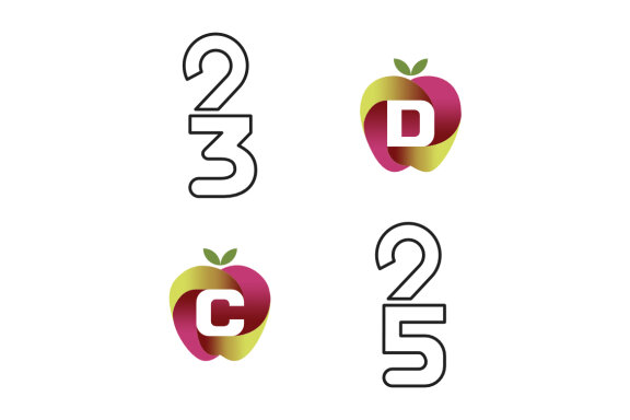 23 25 CD monogram - Free Logo Shapes