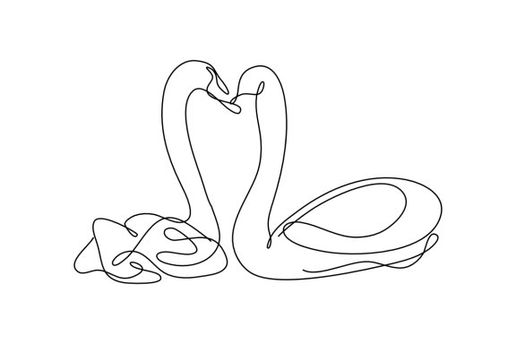 Heart Shaped Hands One Continuous Line Drawing