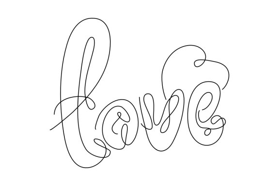 Heart Shaped Hands One Continuous Line Drawing