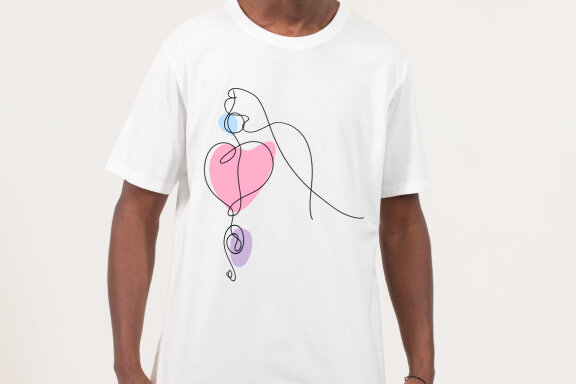 Heart Shaped Hand Draw One Continuous Line