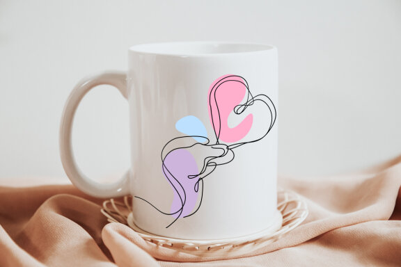 Heart Shaped Hand Draw One Continuous Line