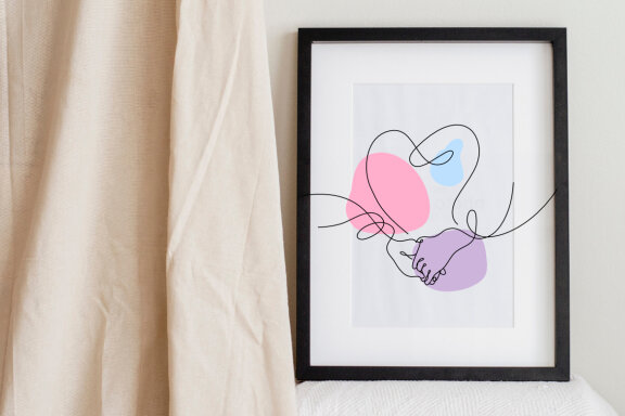 Heart Shaped Hand Draw One Continuous Line