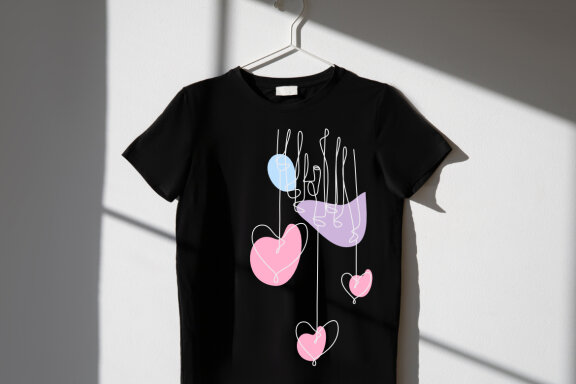 Heart Shaped Hand Draw One Continuous Line