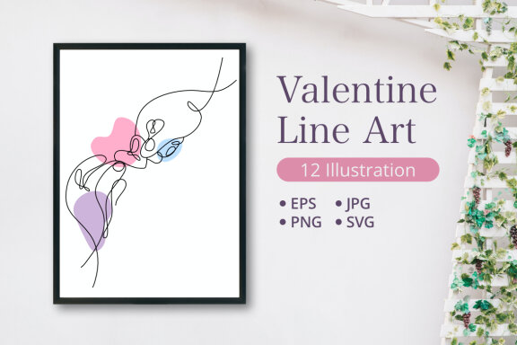 Heart Shaped Hand Draw One Continuous Line