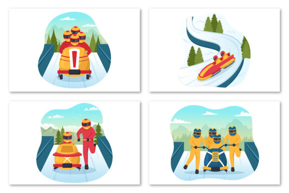 11 Bobsleigh Sport Illustration