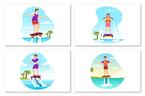 11 Flyboard Sport Illustration