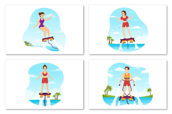 11 Flyboard Sport Illustration