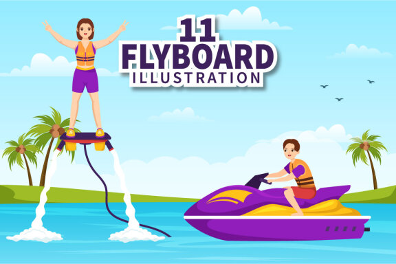 11 Flyboard Sport Illustration