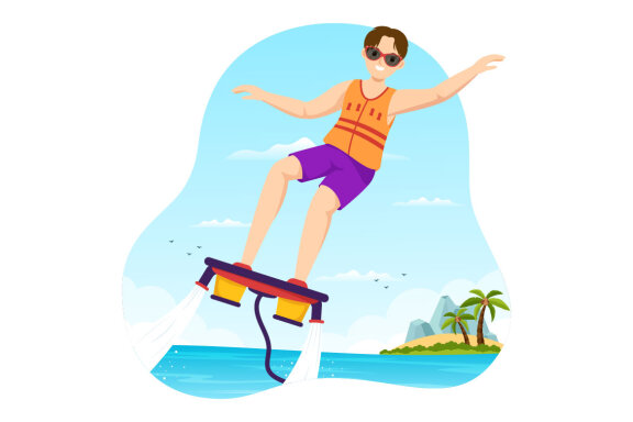 11 Flyboard Sport Illustration