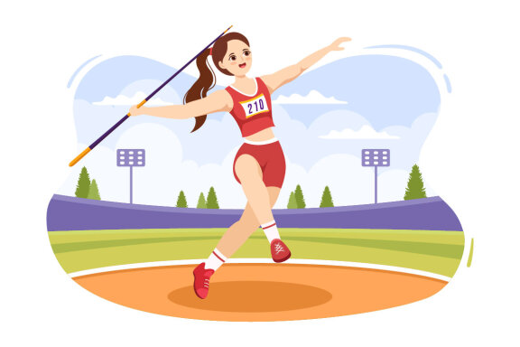 11 Javelin Throw Sports Illustration