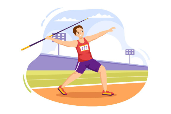 11 Javelin Throw Sports Illustration