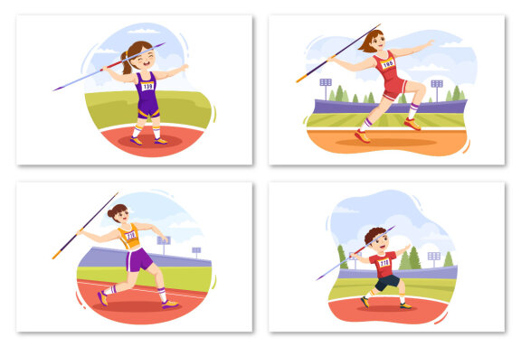 11 Javelin Throw Sports Illustration