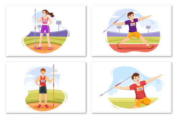 11 Javelin Throw Sports Illustration
