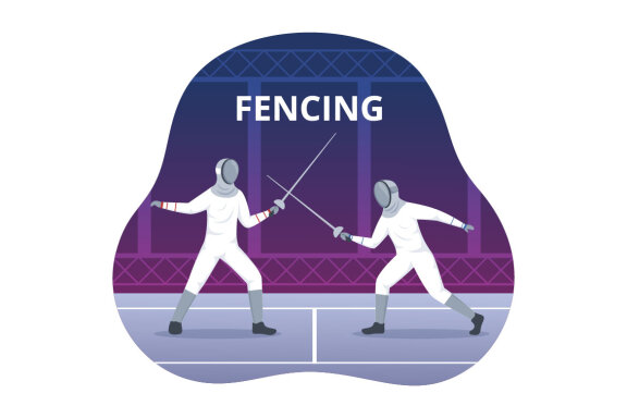 10 Fencing Player Sport Illustration