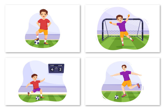 11 Futsal, Soccer or Football Sport Illustration