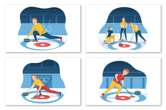 10 Curling Sport Illustration