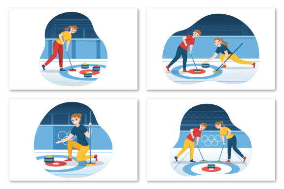 10 Curling Sport Illustration
