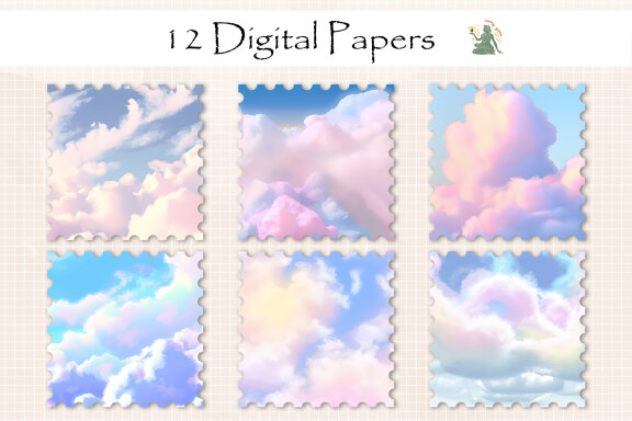 Cotton Candy Cloud 2 Digital Paper