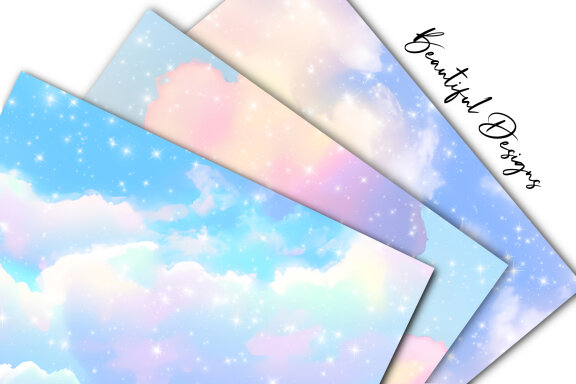 Cotton Candy Cloud 2 V2 Digital Paper 