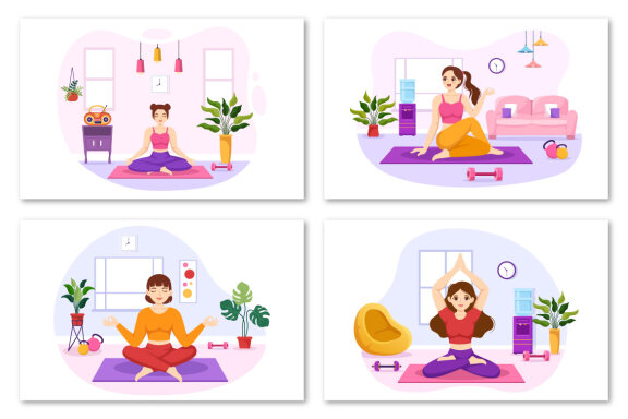 17 Yoga and Meditation Practices Illustration