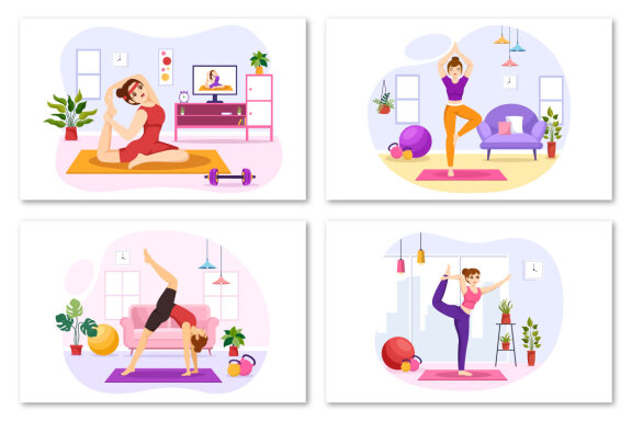 17 Yoga and Meditation Practices Illustration