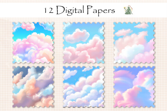 Eye Candy Sky Digital Paper