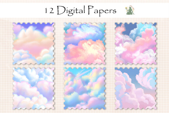 Eye Candy Sky Digital Paper