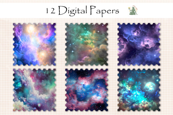 Watercolor Dreamy Fantasy FREE Digital Paper