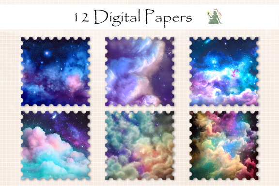 Watercolor Dreamy Fantasy FREE Digital Paper