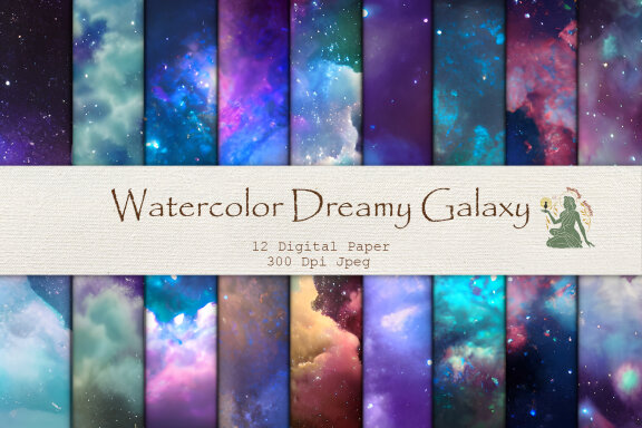 Cotton Candy Galaxy Digital Paper Pack Nebula Digital Wallpaper Space  Digital Paper Set Pink Galaxy Sublimation Backgrounds 