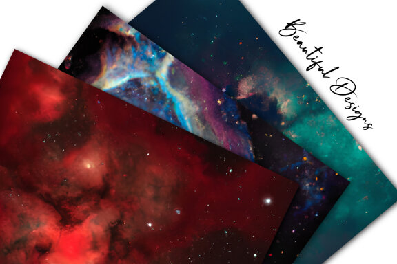 Watercolor Dreamy Space Digital Paper