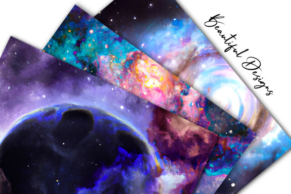 Dreamy Universe Digital Paper