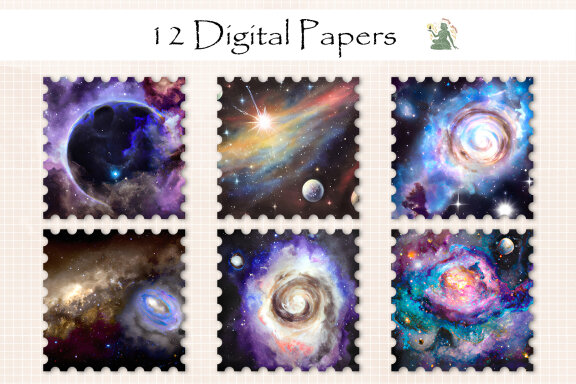 Dreamy Universe Digital Paper